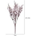 thumbnail image 3 of 15PCS Artificial Baby Breath Flowers Fake Silk Real Touch DIY Floral Bouquets Decor Wedding Party Decoration Arrangements-Burgundy, 3 of 5