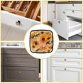 thumbnail image 4 of 4 Pcs Cabinet Handle Drawer Pulls Sunflower Knobs with Screws Square Furniture Office Cabinet Knob Decoration, 4 of 5