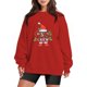 thumbnail image 1 of Gibobby Temperamento Pullover Top Navidad Mujer Casual Manga Larga Impreso Y 2 K Sudadera Suelta Sin Capucha Cuello Rojoondo Sudadera Blusa (Rojo, M), 1 of 4