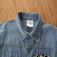 thumbnail image 5 of Utlike Girls Denim Jacket Long Sleeve Casual Coat With Leopard Print Spring Fall outerwear For Toddler Kids Youth Back To School Top For Photoshoot Size 2 Years-3 Years, 5 of 9