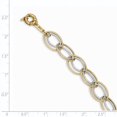 thumbnail image 2 of Beautiful 14k Two Tone Fancy Oval Link Bracelet, 2 of 2