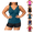 Blue, variant on OIOLOYJM Plus Size Swimsuits for Women 2 Piece Ruched V Neck Floral High Waist Tankini Sets Two Piece Bathing Beach Fitness Athletic Swimwear Wine 18 US Plus