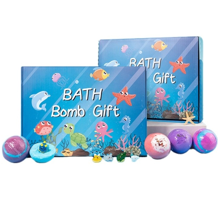 Bath Bombs for All Age with Surprise Inside, 12 Pack Bath Bombs Gift Set, Easter Basket Stuffers Easter Gifts for Bubble Fizzy for Girls Boys with Ocean and Jungle Animal Tools Inside
