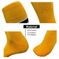 thumbnail image 6 of COUVER Unisex Cotton Bottom Cushion Striped Knee High Softball Sports Socks, Golden Yellow/White/Black, Medium, 1Pair, 6 of 8