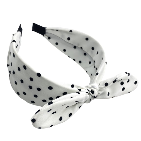 Headbands for Women Polka Dot Bowknot Wide Cloth Headwrap Hair Hoop