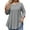 2# Light Gray, variant on Tunic Tops for Women Plus Size 3/4 Sleeve Crew Neck Swing Flare Loose T-Shirt Blouses to Wear with Leggings Light Blue L