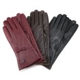 thumbnail image 3 of Luxury Leather Gloves For Women, Touchscreen Cold Weather Long Sleeve Gloves - Bow Design - With Thinsulate Liner - Burgundy - Medium, 3 of 6