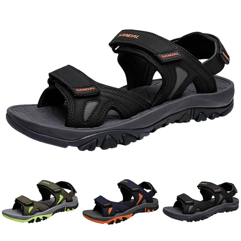 dmqupv Mens Wide Sandals Size 14 Sandals Two Way Outdoor Sports Sandals and Slippers Shower Sandals Men Non Slip Sandal Black 9.5