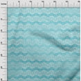 thumbnail image 3 of oneOone Cotton Poplin Twill Aqua Blue Fabric Stripes Wave Quilting Supplies Print Sewing Fabric By The Yard 56 Inch Wide, 3 of 4