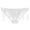 White, variant on Women's Low Waist Lace Briefs - Solid Color Underwear with Sheath Silhouette - Polyester Blend, Free Size, All-Occasion Comfort