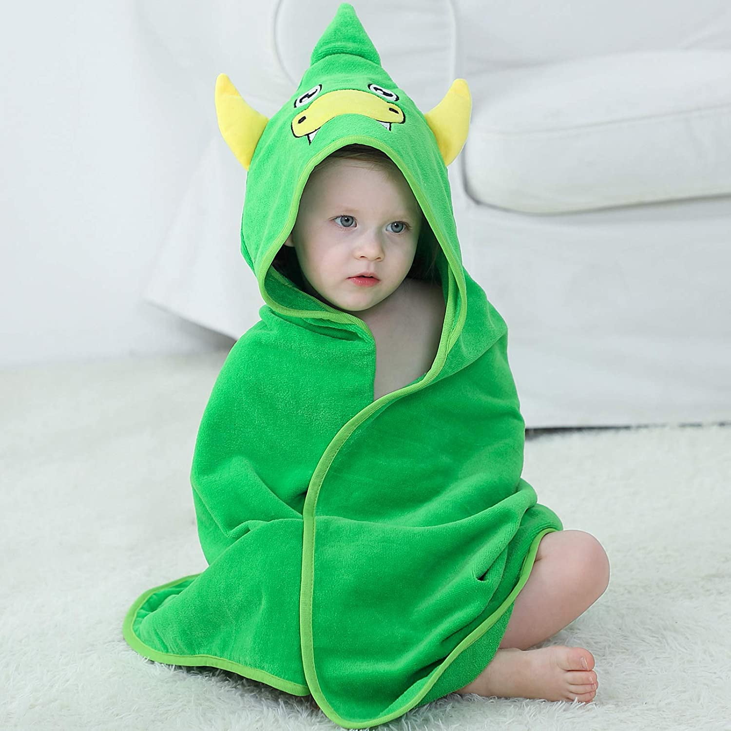 Kids Hooded Towel Ultra Soft 100% Cotton Baby Animal Hooded Towel