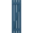 thumbnail image 5 of Ekena Millwork 15 1/2"W x 71"H Americraft Four Board (2 Batten) Exterior Real Wood Spaced Board-n-Batten Shutters w/ Z-Bar (Per Pair), Sojourn Blue, 5 of 10