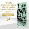 thumbnail image 2 of Case Yard iPhone-12-Mini Case Clear Soft & Flexible TPU Ultra Low Profile Slim Fit Thin Shockproof Transparent Bumper Protective Cover Drop Protective Cell Phone Cases (Tiger Sketch), 2 of 8