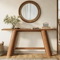 thumbnail image 4 of TRIBEWOOD 70.9" Solid Wood Console Table, Narrow Long Sofa Table Behind Couch for Living Room, Brown, 4 of 7