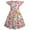 AB34 Pink, variant on Bainana Dresses For Girls Toddler Floral Print Ruffled Sleeve Crew Neck Dress Breathable Soft Little Girls Summer Holiday School Casual Loose Fit Dress Pink Size 3-4 Years