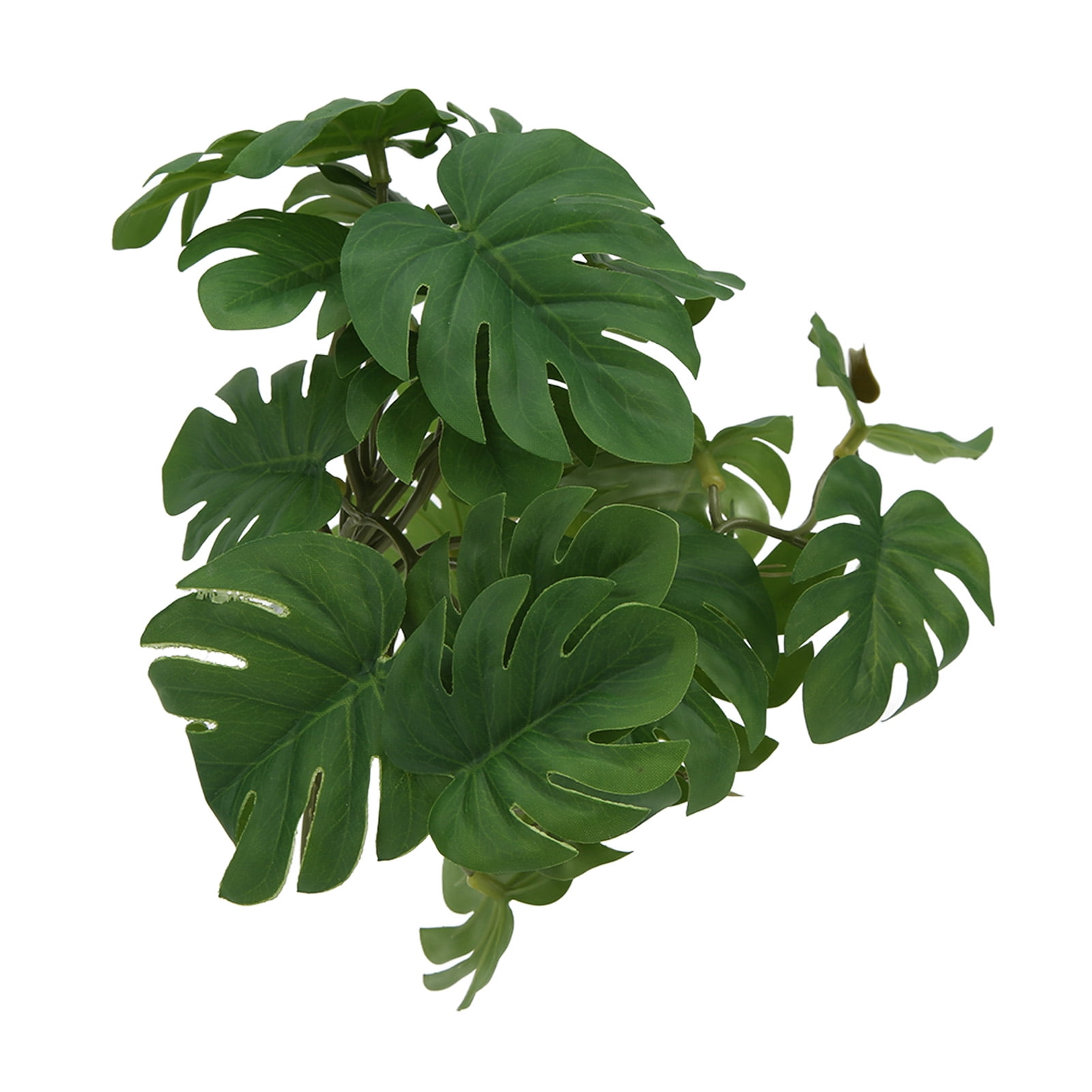 M Buder Plastic Turtle Leaf Rattan Simulation Reptile Terrarium Plant for Bearded Dragon Lizard Gecko Snake Habitat Decoration, 23 Leaves (9.05 inches / 23 cm)