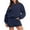 J04#Navy, variant on zfwon Women's 2 Piece Sets Outfits Casual Long Sleeve Sweatsuits Sets Short Tracksuit Set Crewneck Loose Sweatshirt and Lounge Shorts with Pockets Loose Fit Loungwear Sports Activewear