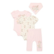 Disney Baby Wishes and Dreams Character Baby Layette Newborn Essentials Gift Set, 4-Piece, Sizes Newborn-12 Months