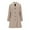 Khaki, variant on Women's Retro Style Trench Coat, Solid Color Notched Lapel Button Front Coat, Business Casual A-Line Mid-Length Coat, Slim Fit Wool Blend Jacket for Women, Classic Fall and Spring Outerwear Black L