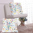 thumbnail image 6 of Cartoon Abstract Punctuations Hand Drawn Throw Pillow Covers Pillowcases 16 x 16 Inch Home Decor 2 Packs for Bedroom Sofa, 6 of 6