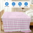 thumbnail image 4 of Pink White Stripe Cooling Blanket,Lightweight Breathable Summer Throw Blanket with Double Sided Cold Effect,Modern Minimalist Geometric Striped Picnic Blankets Bed Sheet for Hot Sleepers 40"x60", 4 of 8