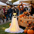 thumbnail image 6 of Halloween Lighted Ghost Porch Decoration 5.4FT - Glowing Yard Ornament with Witch Hat for Indoor Outdoor Party E, 6 of 7