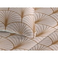 thumbnail image 3 of Ambesonne Art Deco Quilted Bedspread Set 3 Pcs, Blush Geometric Circles, Queen, Cinnamon and Blush, 3 of 4