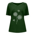 thumbnail image 4 of Cute Summer Tops for Women V Neck Dressy Casual Loose T Shirts Tops Short Sleeve Lightweight Comfy Tunic Tee Blouses, 4 of 6