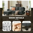 thumbnail image 4 of Jarenie Modern Fabric L-Shapped Sofa Sectional Couches for Living Room Convertible Sofa with Matching Chaise for Office, Apartment, Studio, 4 of 8