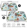thumbnail image 3 of Uemuo Cartoon Car Racing Pattern Accordion Car Windshield Sun Shade, Foldable Reflective Sun Visor for Car, Reflector Windshield Sunshade-Small, 3 of 7