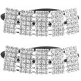 thumbnail image 3 of 2pcs Fine Ponytail Holder Crystal Hair Rings Hair Elastics Rhinestone Hair Bands, 3 of 7