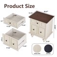 thumbnail image 2 of MDQMD White Nightstand Set of 2- Nightstand with 2 Drawers,Wooden Bedside Table with Vintage Handle for Bedroom, 2 of 8
