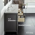 thumbnail image 5 of Totti Artemis 60" Gray Transitional Double Sink Bathroom Vanity w/ White Carrara Style Man-Made Stone Top, 5 of 7