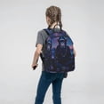 thumbnail image 5 of Naloa Starry Sky Meditating Chimpanzees Print Lightweight DayBackpack Suitable for school, work, shopping, travel, etc., 5 of 5
