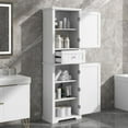 thumbnail image 2 of Tall Bathroom Storage Cabinet, 67.3 inch Freestanding Organizers Cabinet with Drawer and Adjustable Shelf for Bathroom, Living Room, Kitchen, Pantry, White, 2 of 7