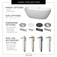 thumbnail image 7 of Juno 71" Freestanding Bathtub in White with Polished Chrome Drain and Overflow Trim and Floor Mounted, 7 of 7