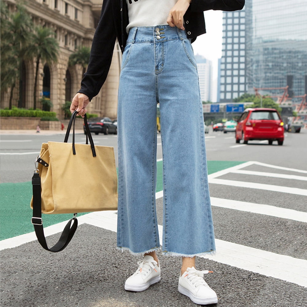 loose denim trousers