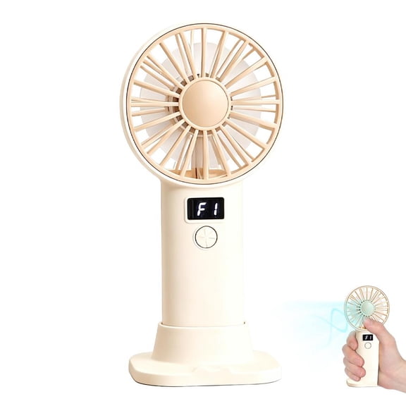 Handheld Fan with Stand, Portable Mini Fan with LED, Desk Travel and Outdoor Use USB, Multicolor, 2.56 X 3.11 X 6.1 in