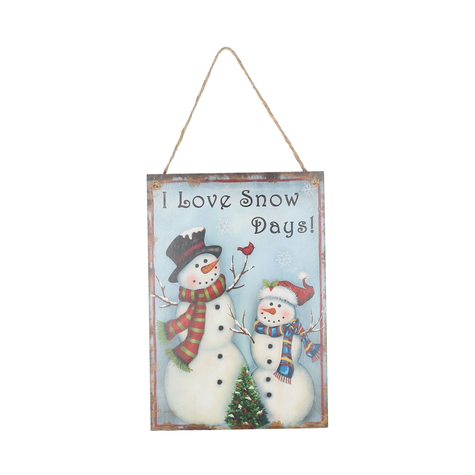 Christmas Wall Art Sign, Wall Mounted Waterproof Wooden Christmas