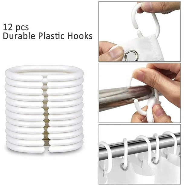 Bevtee Floral Fabric Shower Curtain, Bathroom Shower Curtain Sets, Colorful Wildflower Flowered Shower Curtain with 12 Hooks , 72” x 72” Bevtee Floral Fabric Shower Curtain, Bathroom Shower Curtain Sets, Colorful Wildflower Flowered Shower Curtain with 12 Hooks , 72” x 72” - Image 8