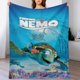 thumbnail image 1 of Manta de dibujos animados de Buscando a Nemo, suave y acogedora manta de felpa mullida para niños, niñas y adultos jóvenes, cálida manta de franela para sala de estar, dormitorio, sofá cama de 30 x, 1 of 8