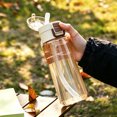 thumbnail image 4 of Dalxymotic Sports Push Straw Lid Water Bottle, 24 fl oz Push Straw Spill Proof Bottle, Portable Gym Travel Outdoor Summer, Sports Water Bottle for Gym, Travel, Outdoor, Summer, 4 of 5