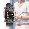 thumbnail image 2 of Cergrey Male Female Electronic LED Watch PU Strap Date Function Wristwatch, PU Strap Watch, Unisex Watch, 2 of 7