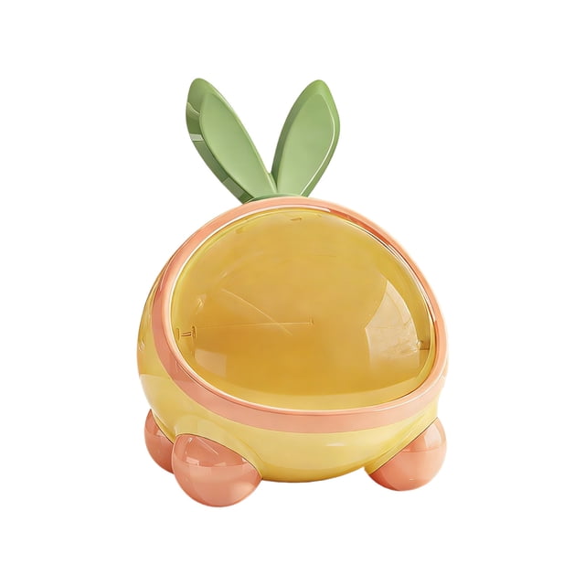 SIYTUAU Rabbit Shaped Desktop Storage Box Small Household Dining Table And Bedside Multi Functional Snack Organizer Plastic Material Yellow