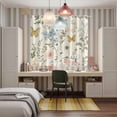 thumbnail image 5 of Wildflowers Kitchen Curtains 84 Inch Length, Spring Flowers Plants Farmhouse Pastoral Grommet Top Bedroom Living Room Curtains, Light Filtering Cafe Curtain Drapes 2 Panels Set 104''x84'', 5 of 9