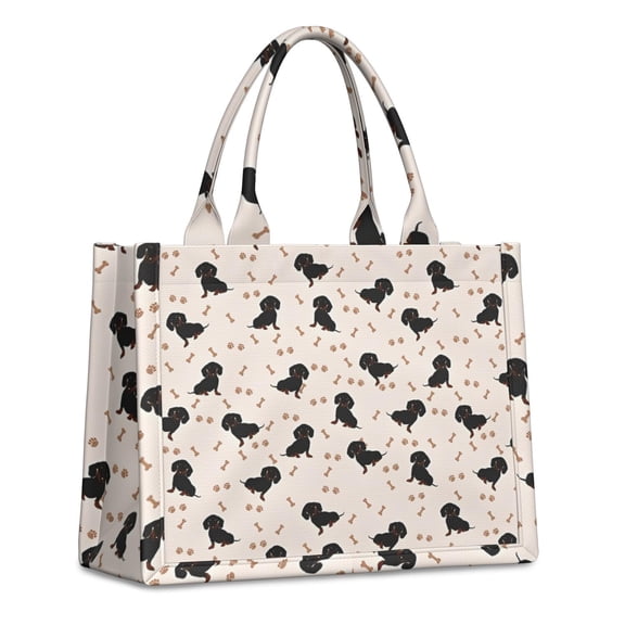 Large Capacity Tote Bag,Dachshund Dog Handbag Fashion Luxury Tote Bag,15.7"x13"x 5.1" Inches,Laptop Compatible