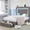 Gray, variant on Fastroby Full Upholstered Bed Frame with LED Headboard & Storage Drawer, No Box Spring Required