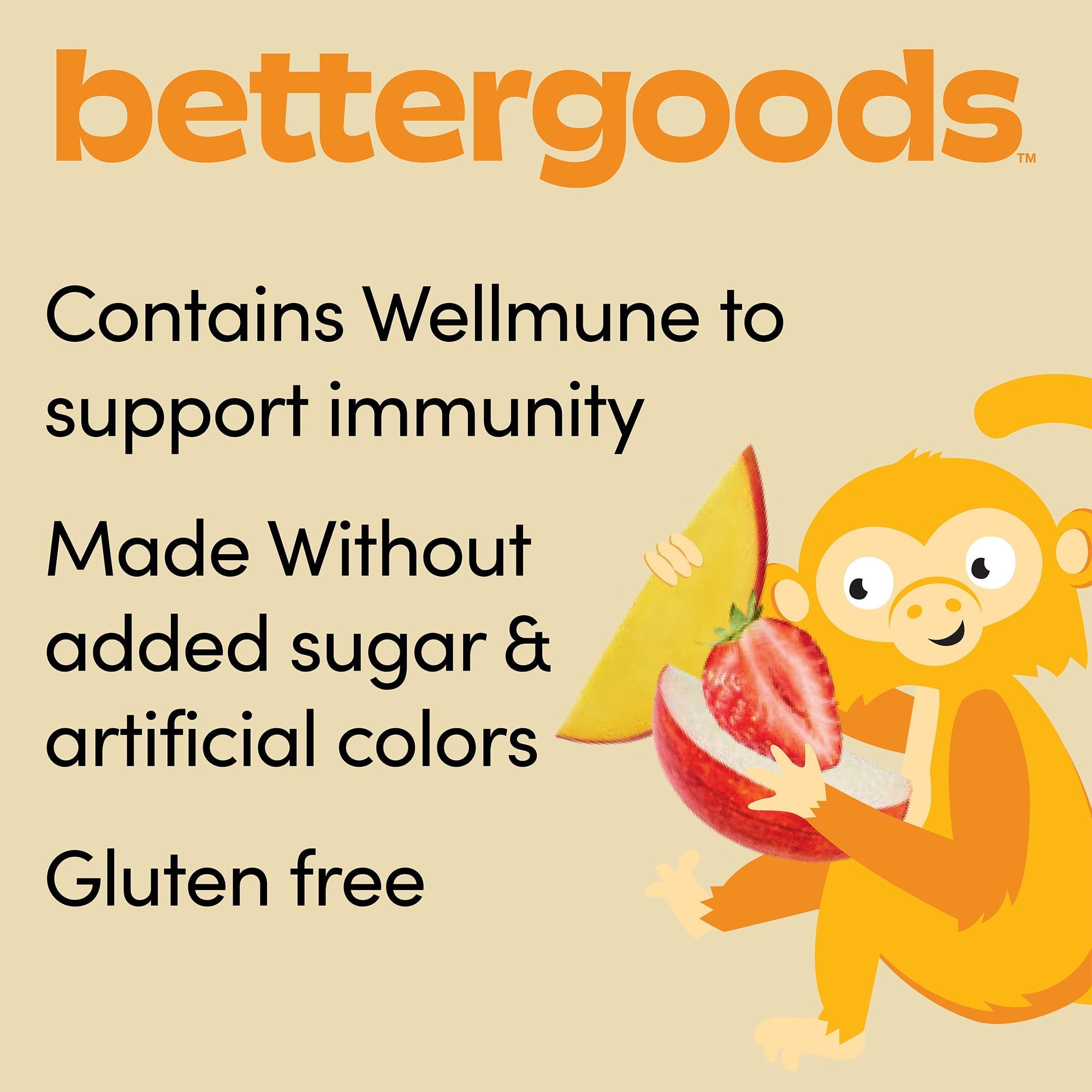 bettergoods Apple Strawberry Mango Fruit Pouches, 3.17 oz, 10 Count