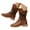 Brown, variant on Cowboy Western Boots for Women Leather Zipper Mid Calf Boots Motocycle Riding Walking Booties