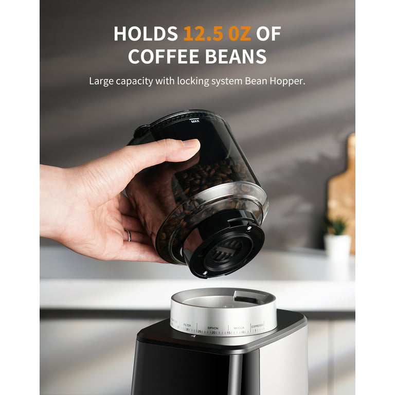 SHARDOR Anti-static Conical Burr Coffee Bean Grinder for Espresso with  Precision Timer, Touchscreen Adjustable Electric Burr Mill with 51 Precise